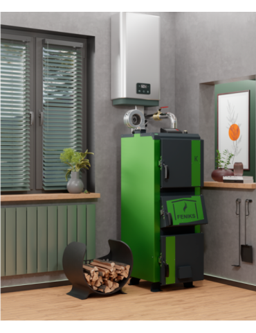 Feniks K Premium 25 kW - centrală termică pe lemne, cărbune, bricheți