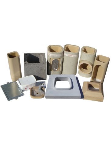 Cos de fum PLEWA Isofix, 5,5 ml, racord 45º, Ø22 cm